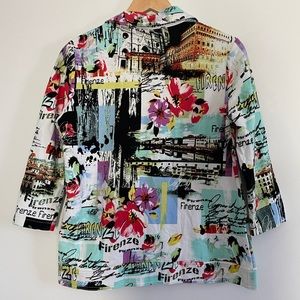 Thomas and Olivia Colorful All Over Print Jacket Shacket Size Small- Medium